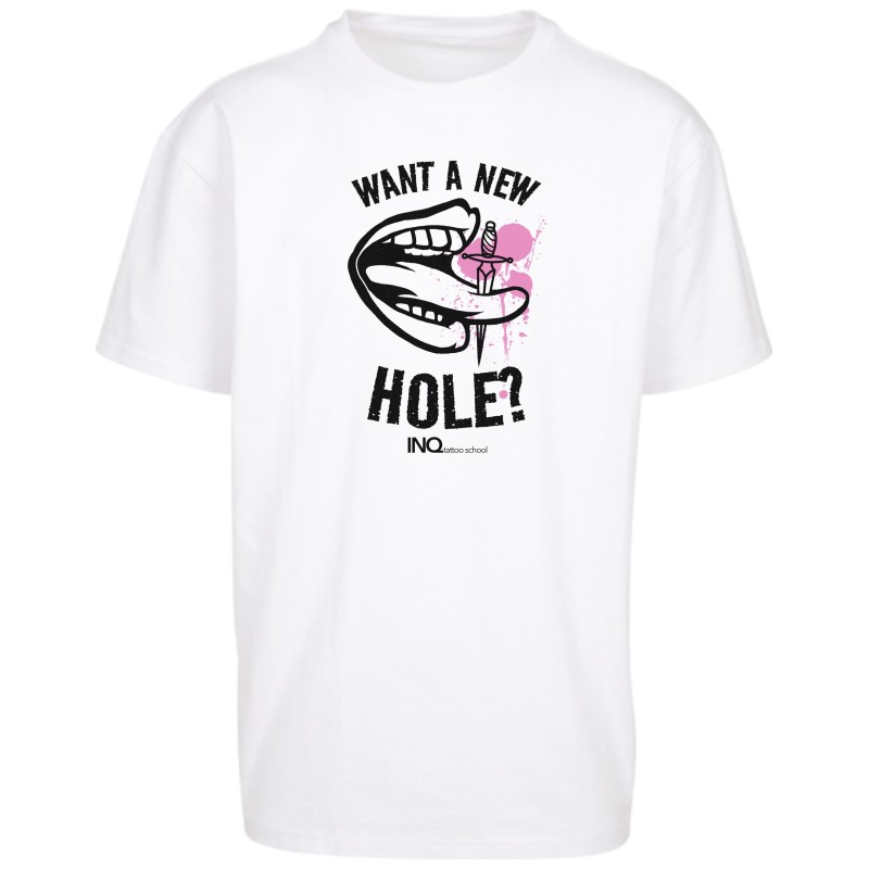 Koszulka unisex INQ – Want a New Hole? - INQ Tattoo School
