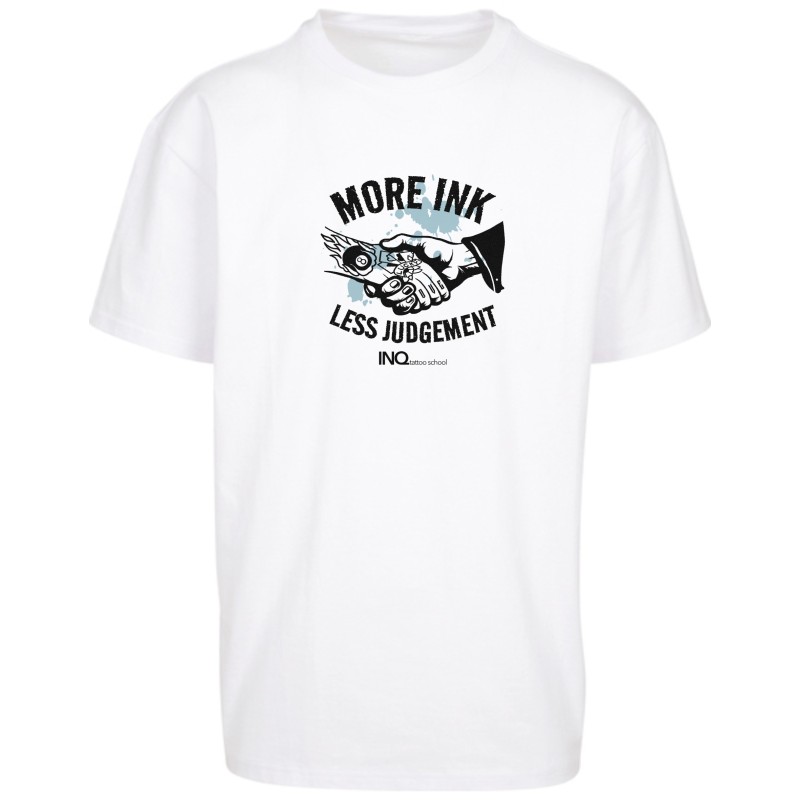 Koszulka unisex INQ – More Ink Less Judgement - INQ Tattoo School
